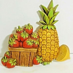 FINAL PRICE Syroco Dart Co 7351 Fruit Wall Art
